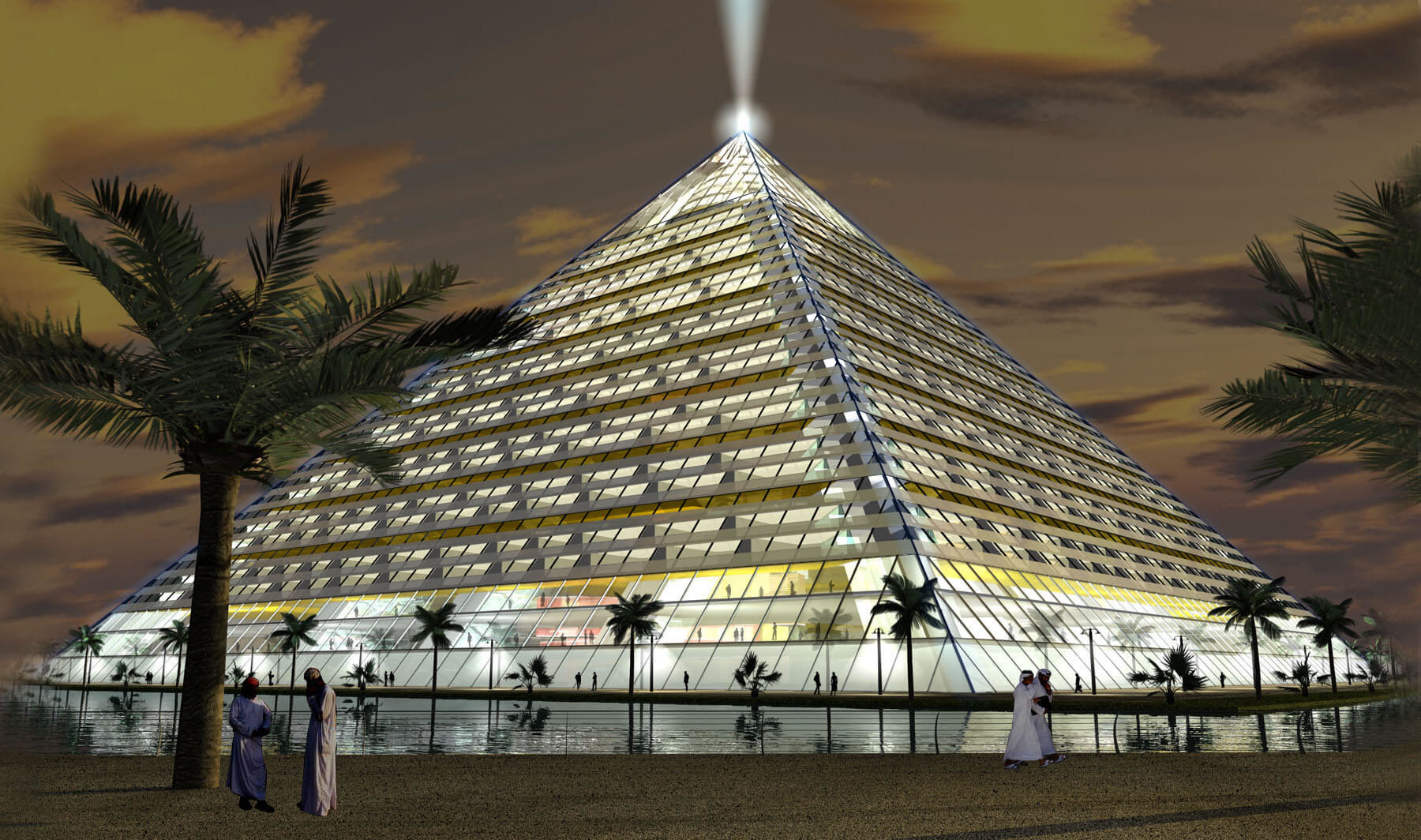 здание пирамида